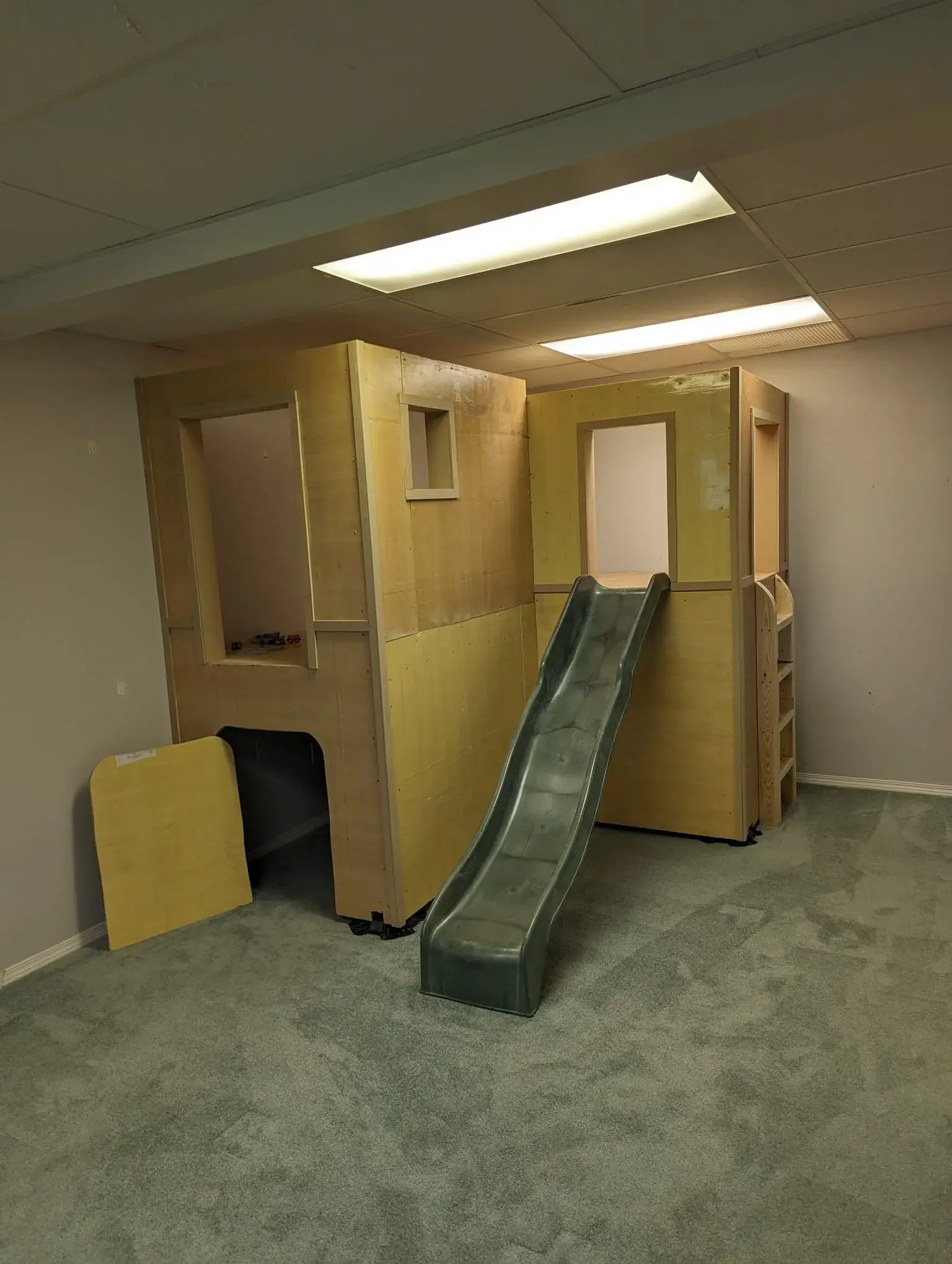 The completed indoor play space