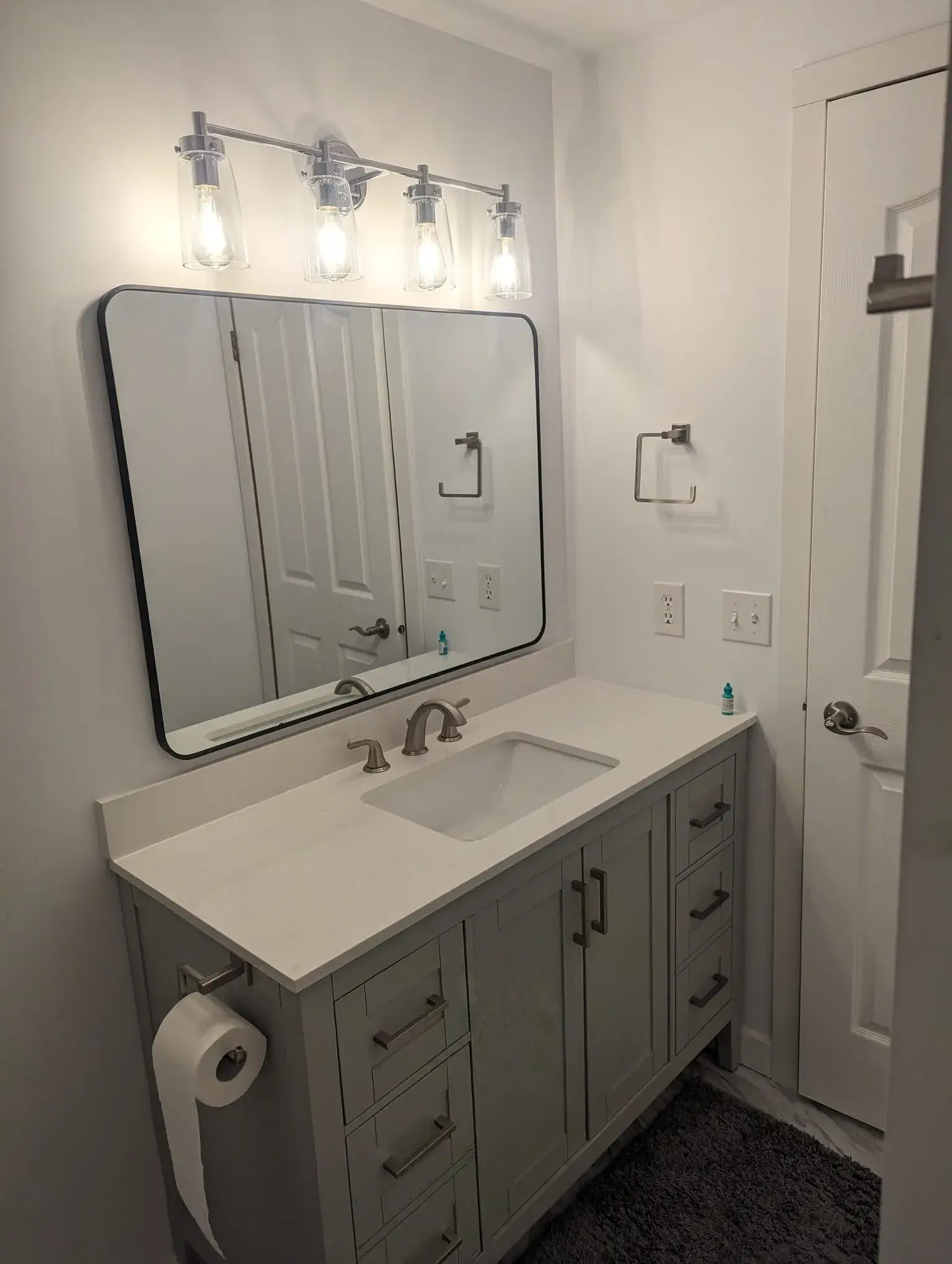 Remodeled bathroom, main view