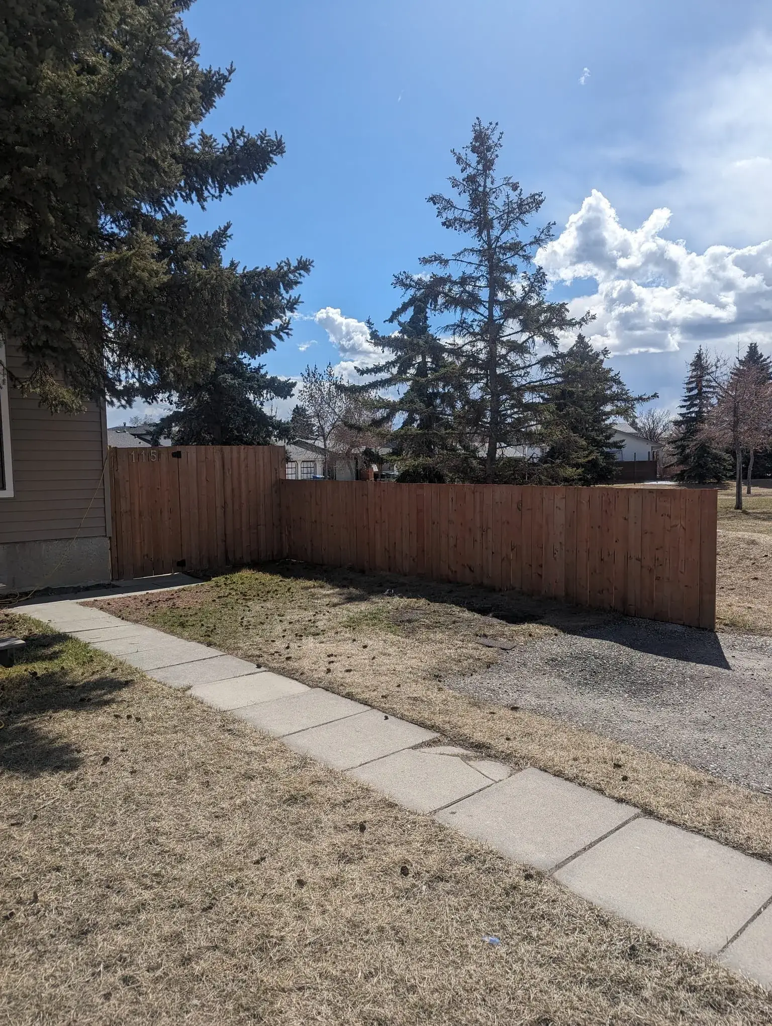 Privacy fence installation