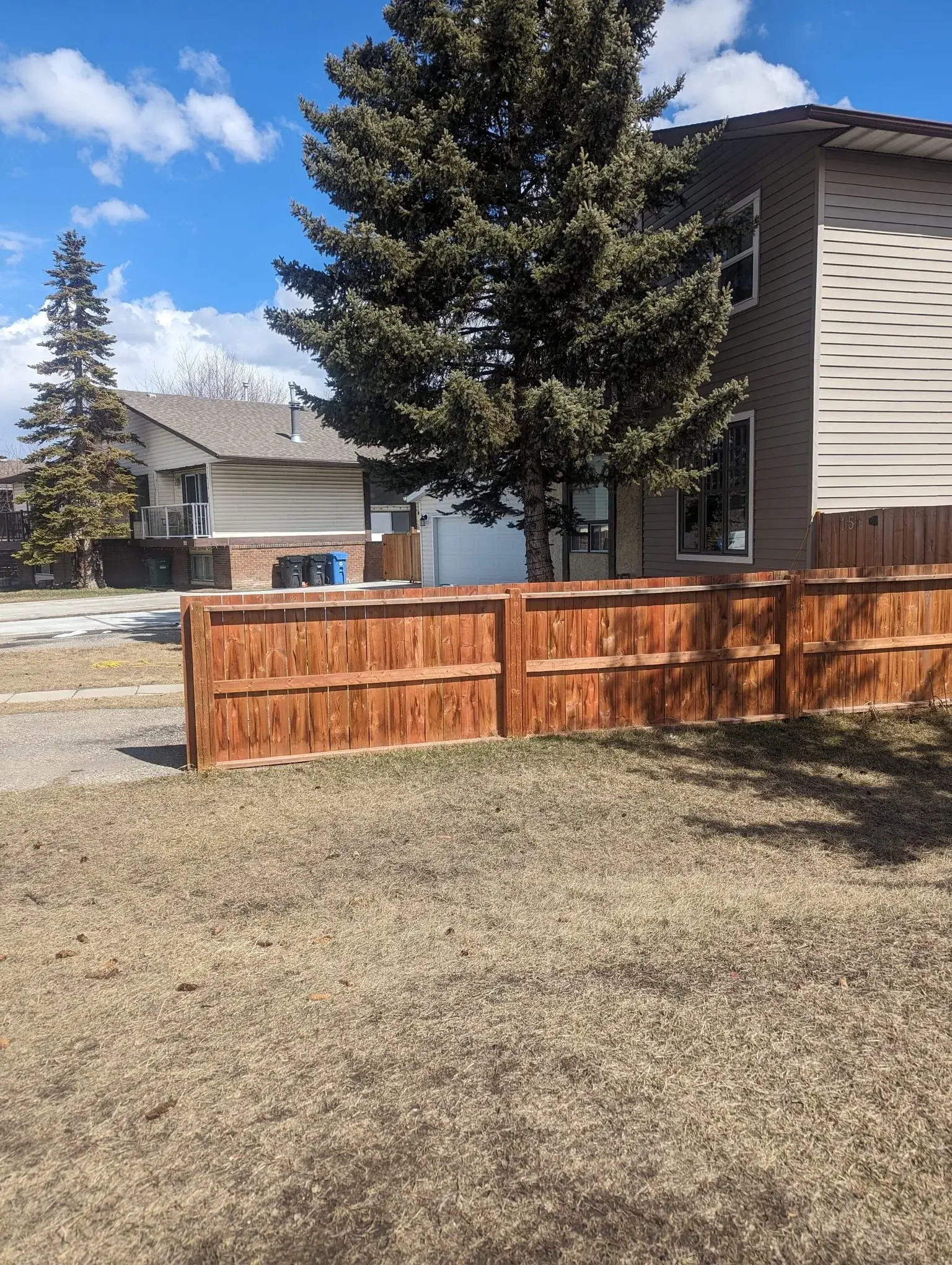 New fence line installed along the property